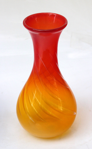 DB-668 Vase - Red and Yellow Bubble Vase $195 at Hunter Wolff Gallery